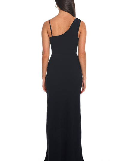 Navy Asymmetric Maxi Dress