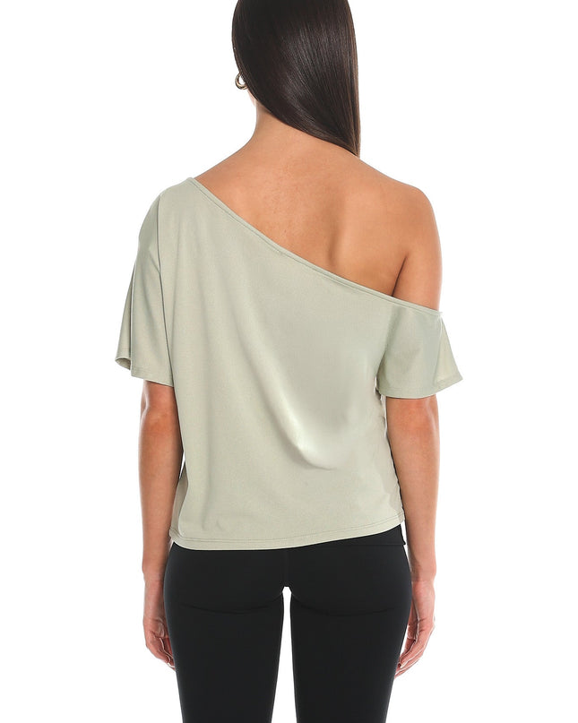 Sage Asymmetric One-Shoulder Top