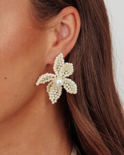 Pearl Kaley Flower Earrings