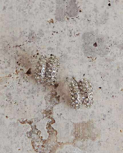 Earrings Silver Diamante