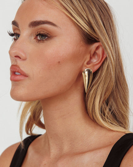 Gold Peta Teardrop Earrings