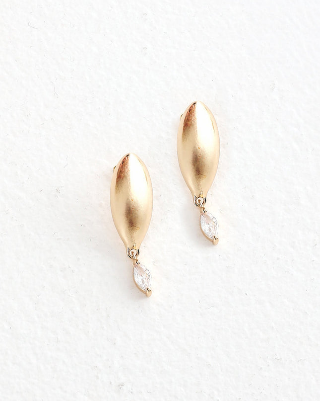 Droplet Earrings Gold/Diamante