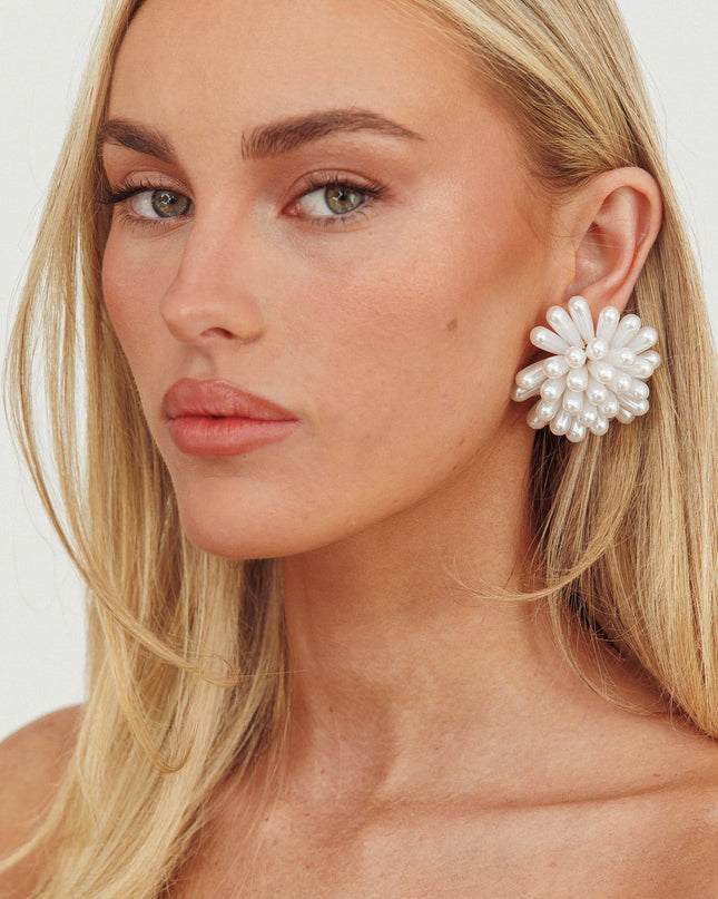 Pearl Firework Cluster Earrings