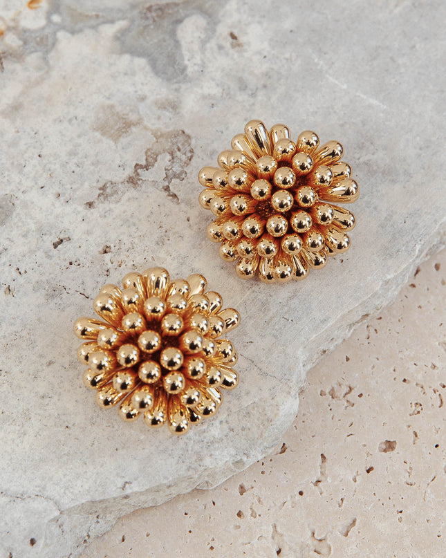 Gold Firework Cluster Earrings