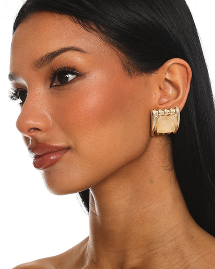 Earrings Gold/Ivory Tort