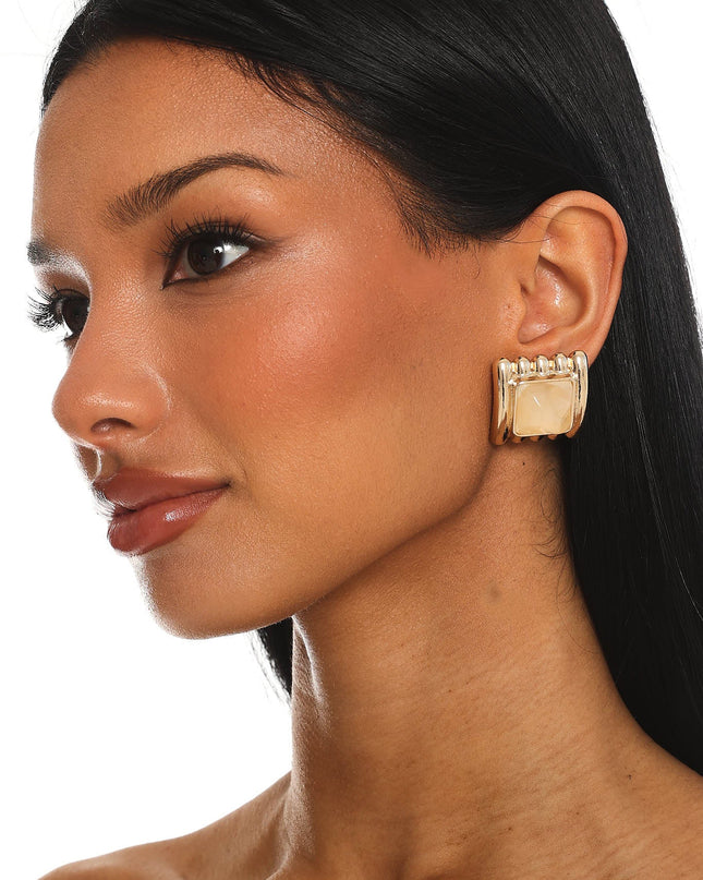 Earrings Gold/Ivory Tort