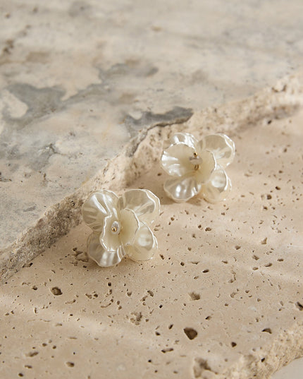 Pearl Maxine Orchid Earrings