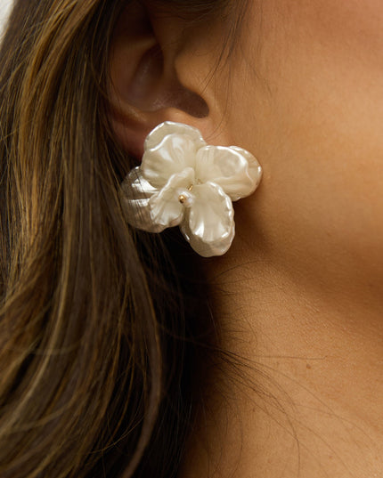 Pearl Maxine Orchid Earrings