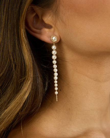 Pearl Strand Drop Earrings