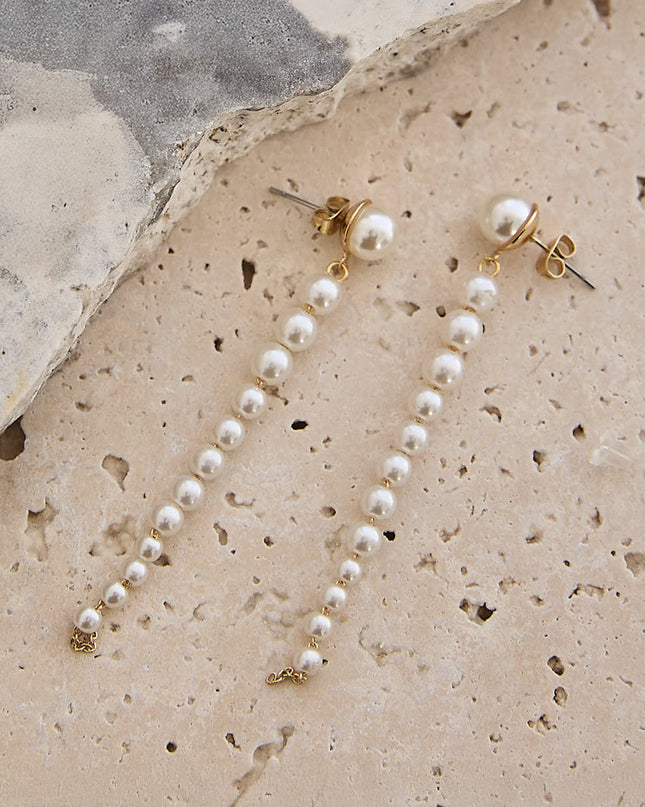 Pearl Strand Drop Earrings