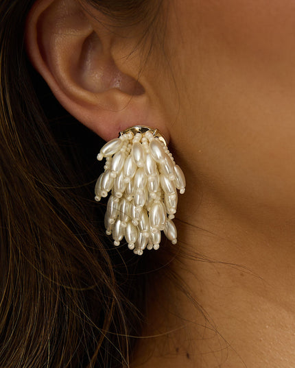 Pearl Rayn Cluster Earrings