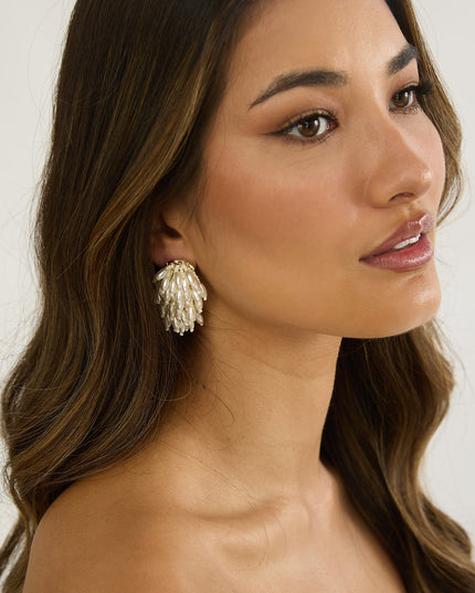 Pearl Rayn Cluster Earrings