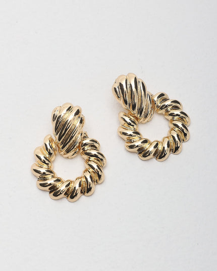 Gold Sabrina Twist Earrings