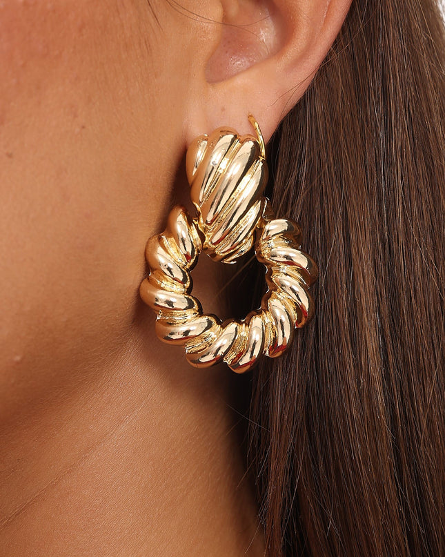 Gold Sabrina Twist Earrings