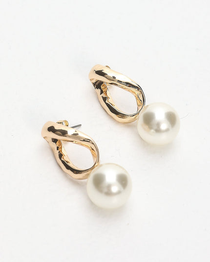 Pearl Drop Earrings Gold
