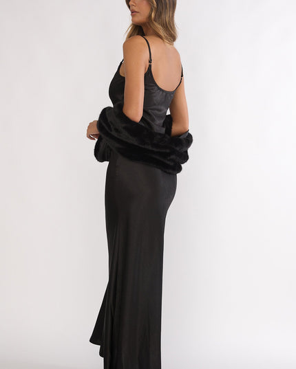 Black Cami Scarf Maxi Dress