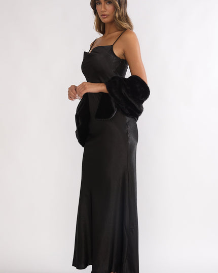 Black Cami Scarf Maxi Dress