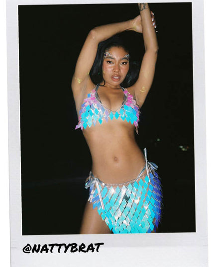 Blue Shiny Sequins 2 Piece Set