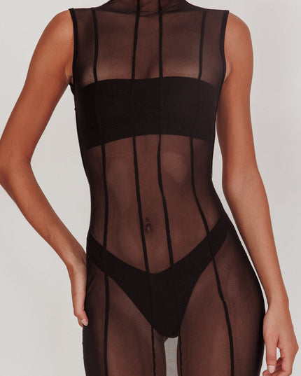 Black Sheer Maxi Dress