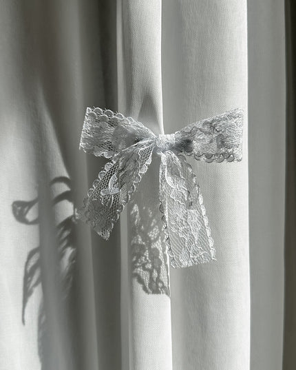 White Lace Bow Hairpin