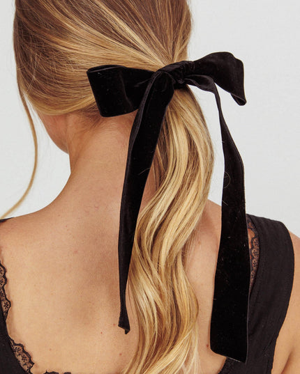 Black Marabell Bow Hairband