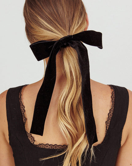 Black Marabell Bow Hairband