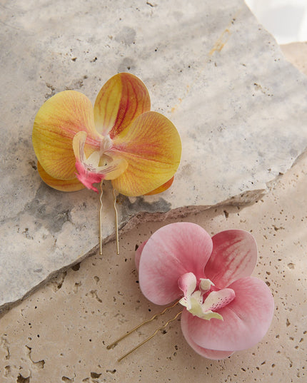 Fuchsia Orchid Hair Pin