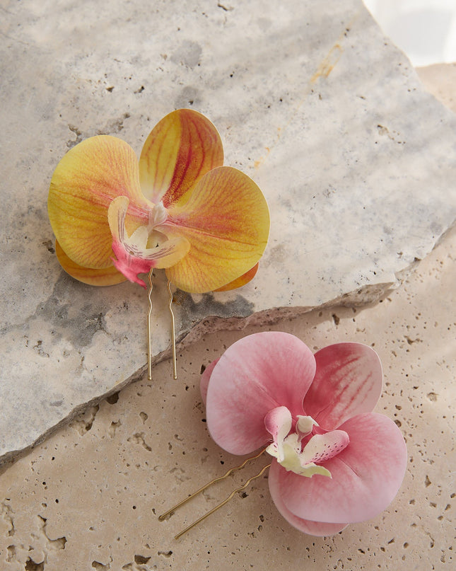 Fuchsia Orchid Hair Pin