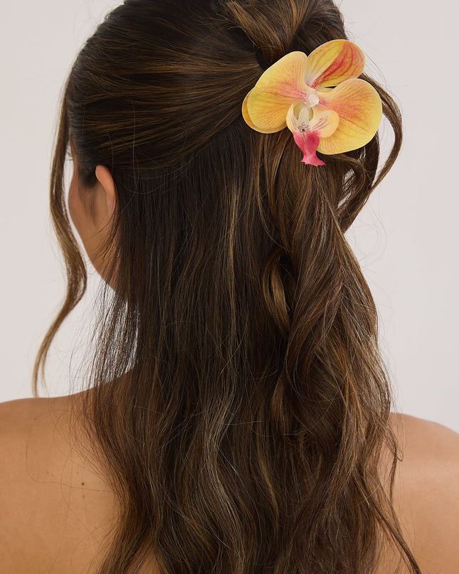 Peach Orchid Hair Pin