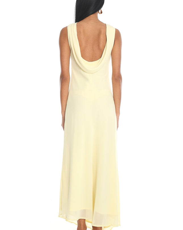 Yellow Cowl Neck Maxi Dress