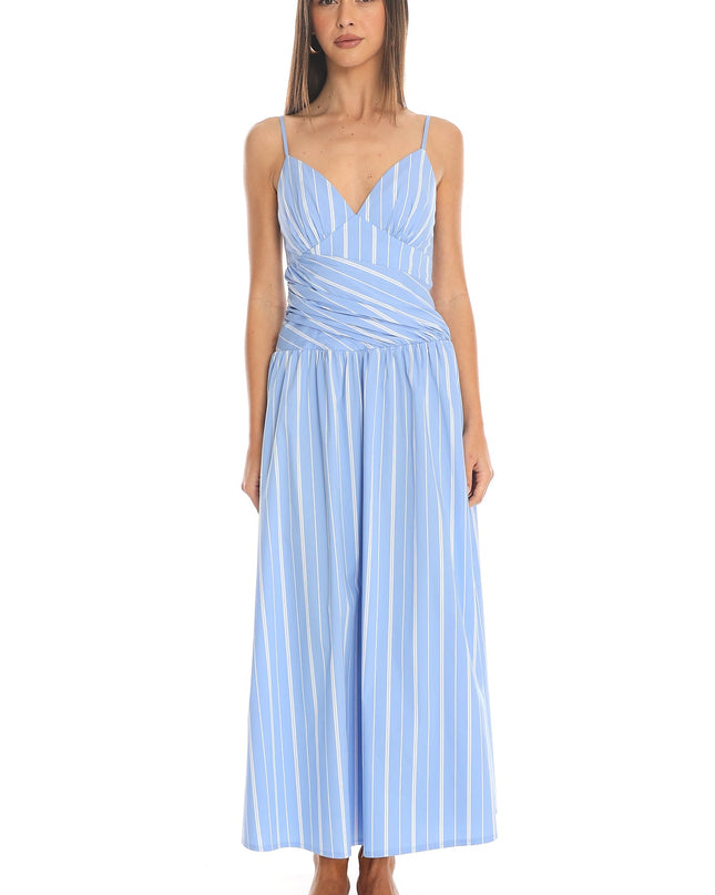Blue Tiered Maxi Dress