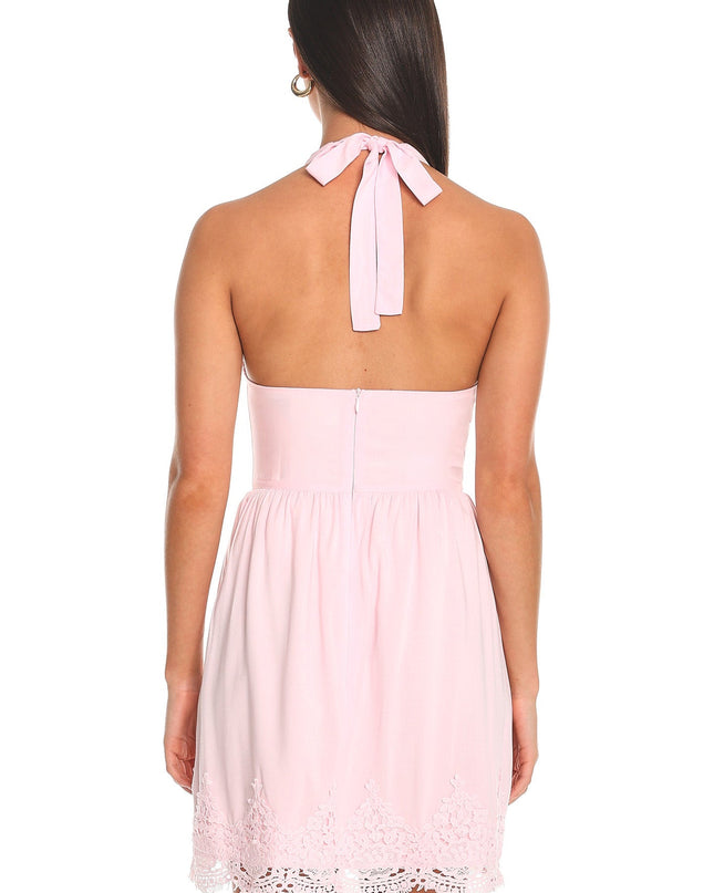 Pink Halter Mini Dress