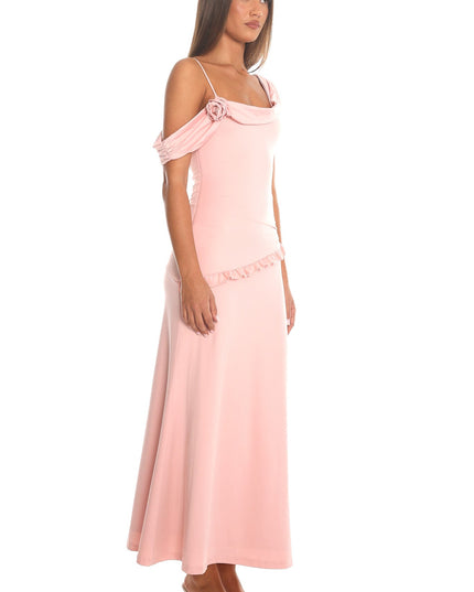 Blush One-Shoulder Maxi Dress