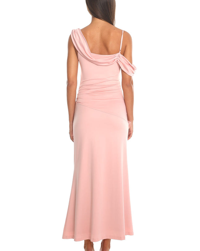 Blush One-Shoulder Maxi Dress