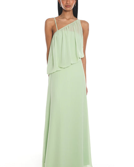 Sage One Shoulder Maxi Dress