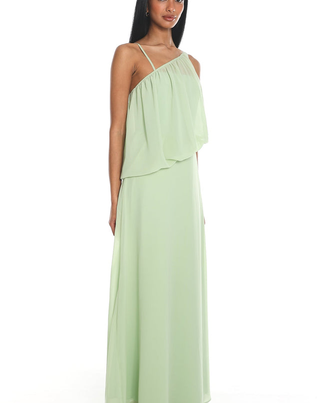 Sage One Shoulder Maxi Dress