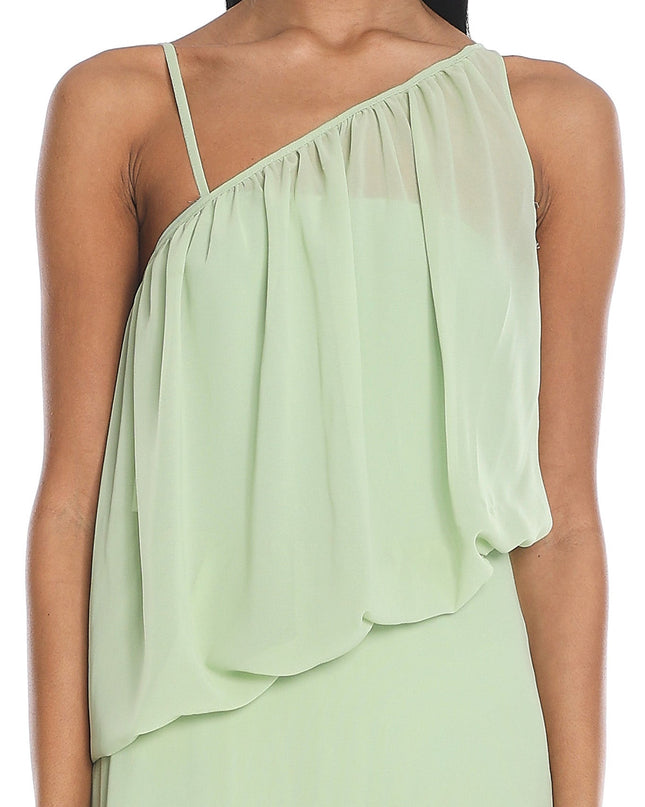 Sage One Shoulder Maxi Dress
