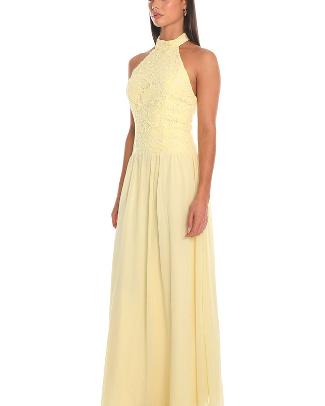 Butter Lace Halter Maxi Dress