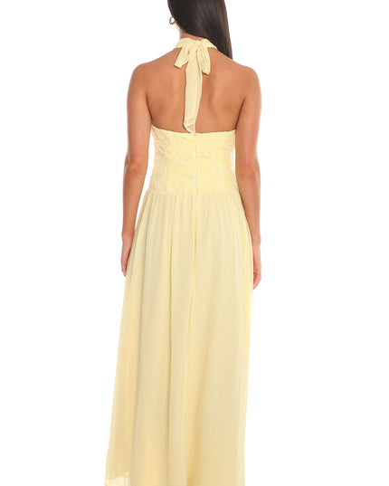 Butter Lace Halter Maxi Dress