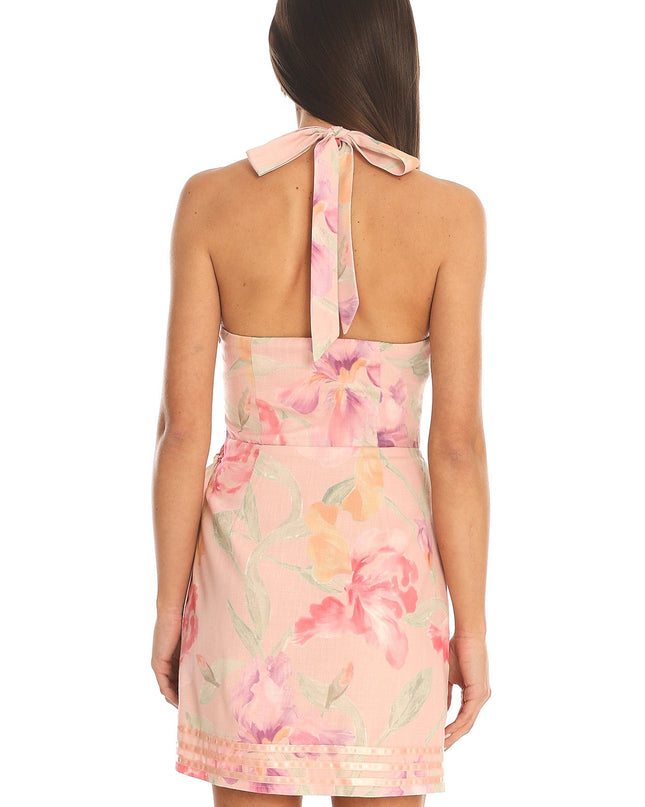 Blush Halter Wrap Mini Dress