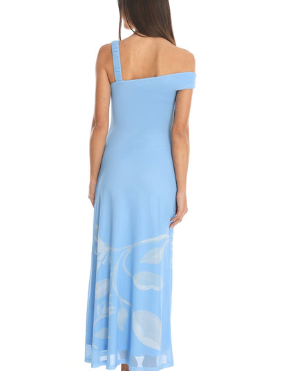Blue One Shoulder Maxi Dress