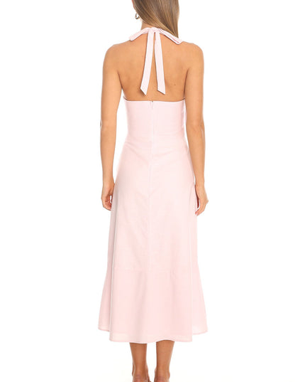 Blush Halter Midi Dress