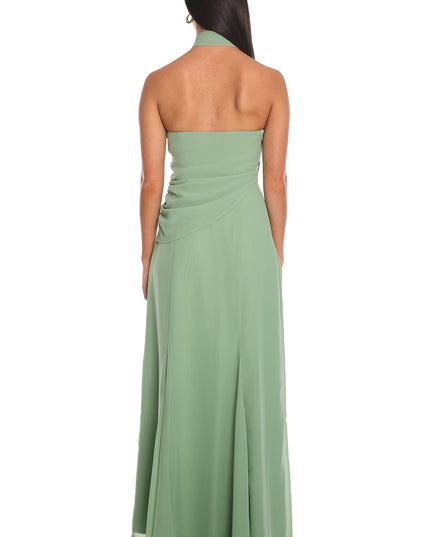 Sage Halter Maxi Dress