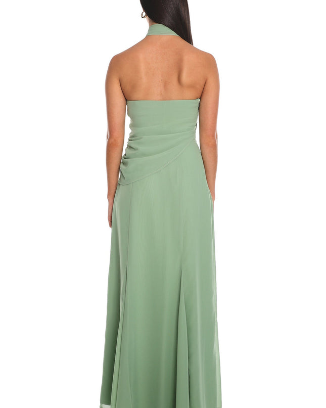 Sage Halter Maxi Dress