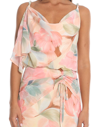 Butter Ruched Waist Blouson Maxi Dress
