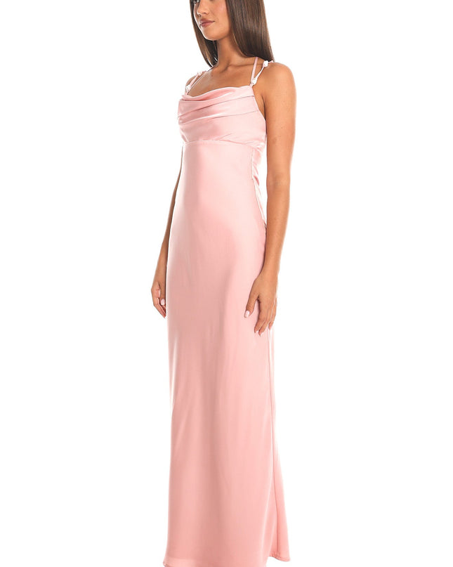 Blush Cowl Neck Maxi Dress