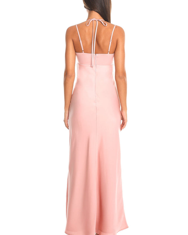 Blush Cowl Neck Maxi Dress