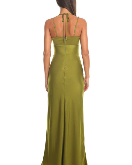 Olive Cowl Neck Maxi Dress