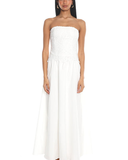 Off White Lace Maxi Dress
