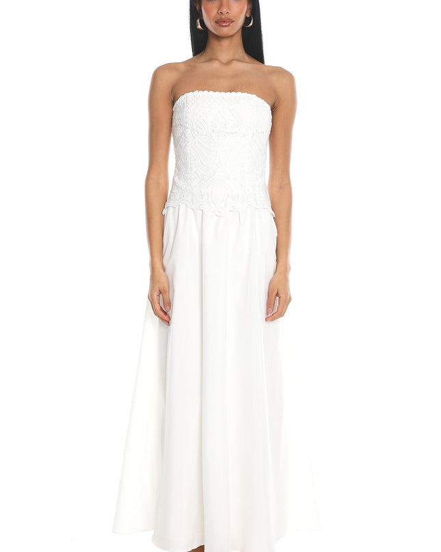 Off White Lace Maxi Dress